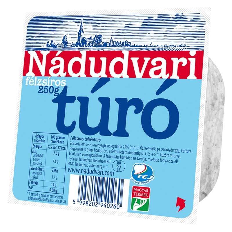 Nádudvari tehéntúró 250 g félzsíros