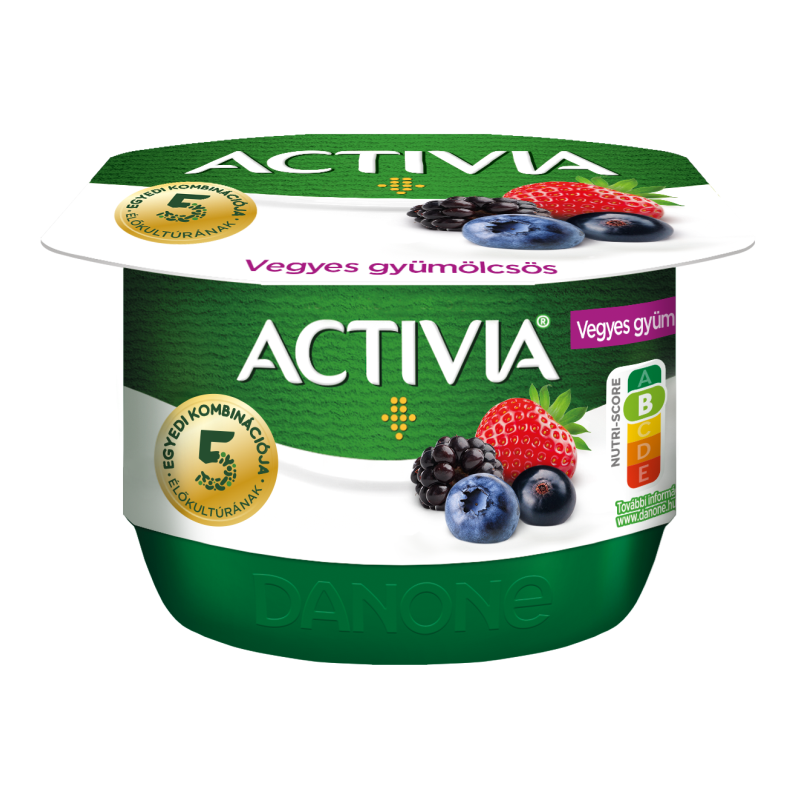 Danone Activia élőflórás gyümölcsjoghurt 125 g vegyes gyümölcs