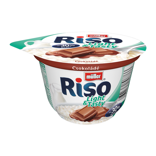 Müller Riso Light tejberizs 200 g csokis, cukorral és édesítőszerrel