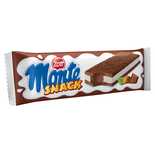 Zott Monte Snack tejes, csokoládés-mogyorós krémmel töltött sütemény 29 g