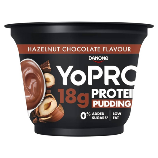 Danone YoPRO puding tejdesszert 180  g csokoládé-mogyoró ízű, édesítőszerrel