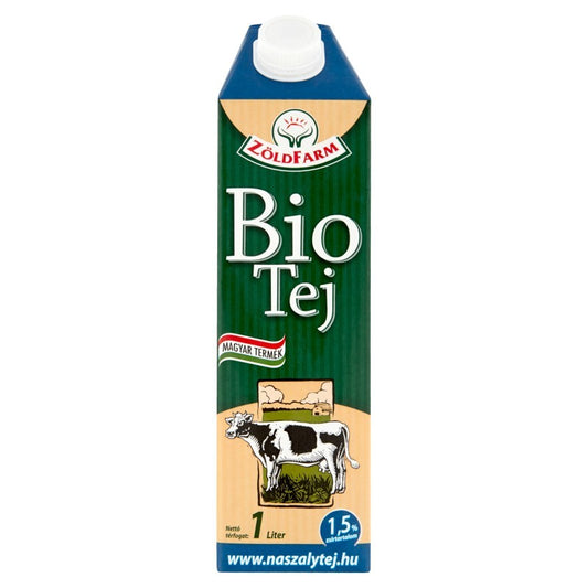 Zöldfarm Bio UHT tartós tej 1 l 1,5%