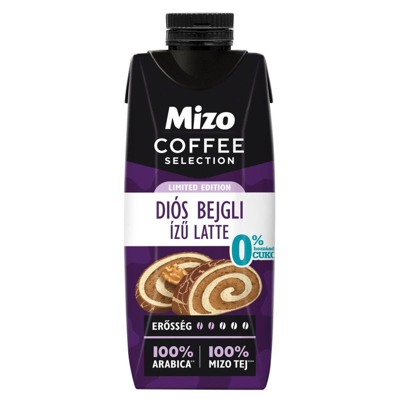 Mizo Coffee Selection Diós Bejgli ízű Latte 250 ml UHT  édesítőszerrel