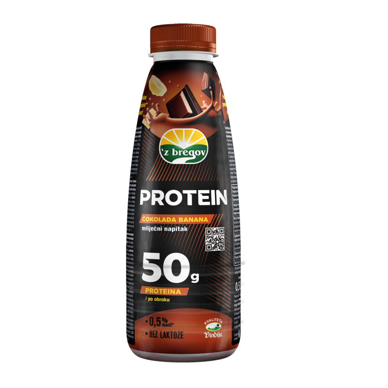 Vindija csokoládé-banános protein ital 0,5 l laktózmentes
